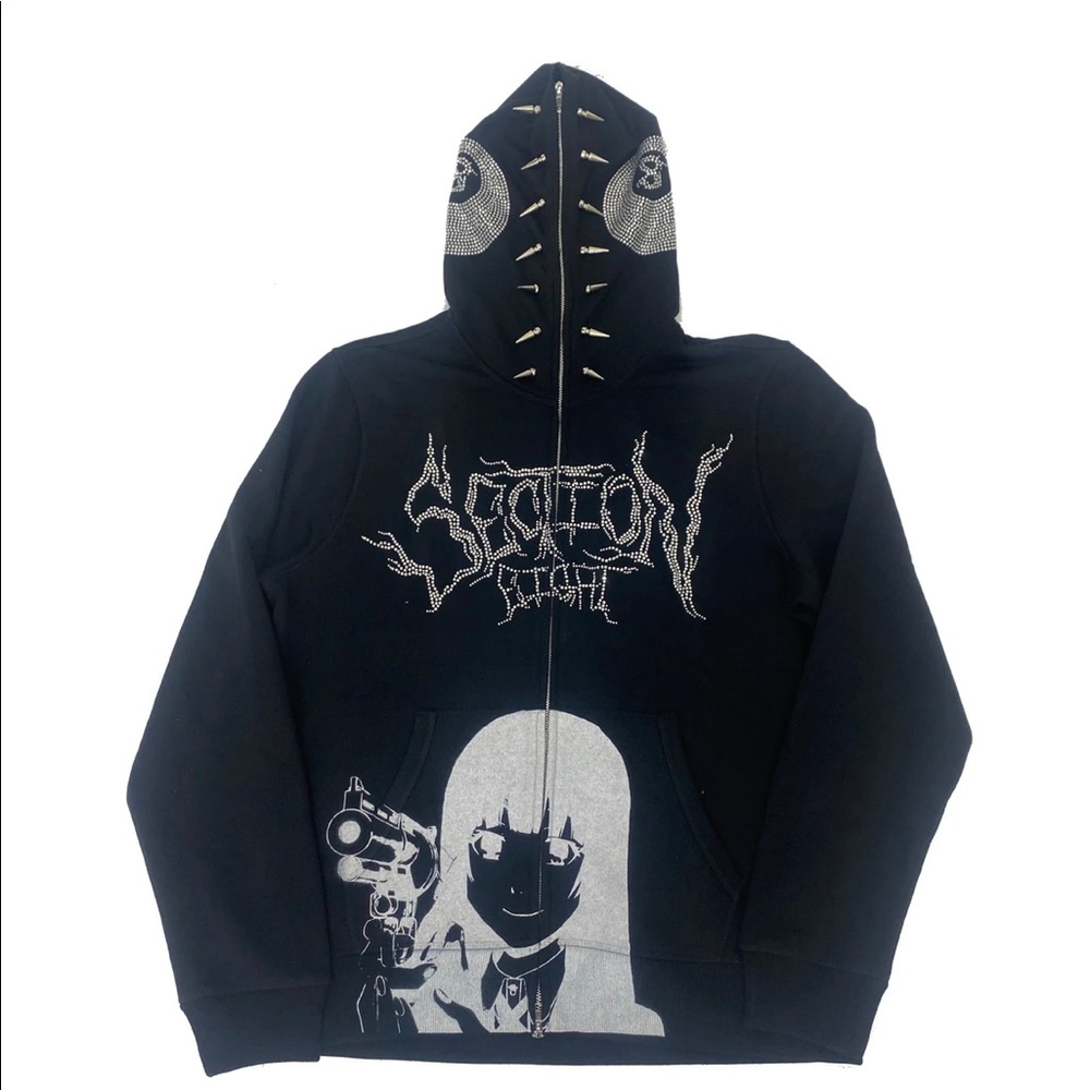 Section 8 Size Large Anime Rhinestone hoodie 1 of 100 (unopened)